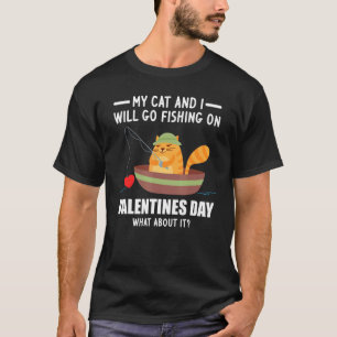 Mijn katje dat ik ga Gevist op Valentijnsdag Cupid T-shirt