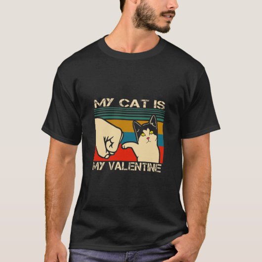 Mijn katje is mijn Valentijn T- T-shirt (Voorkant)