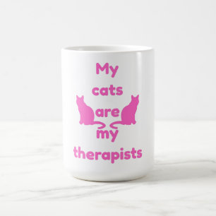 "Mijn katten zijn mijn therapeuten" Koffiemok