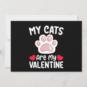 Mijn katten zijn mijn valentijnsdag grappige diere kaart