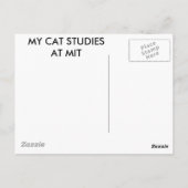 Mijn kattenstudies op MIT Mouser Internet Tech Briefkaart (Achterkant)