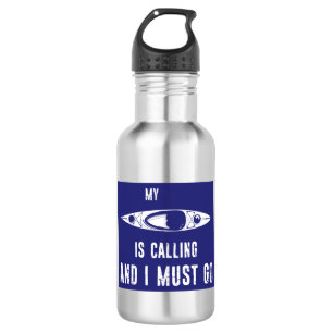 Mijn Kayak belt en ik moet gaan. Waterfles