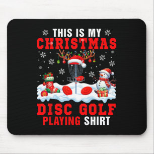 Mijn Kerst Disc Golf Spelende Shirt Santa Uitrusti Muismat