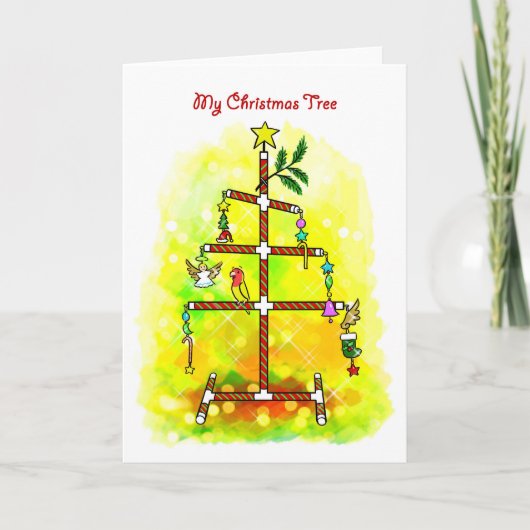 Mijn Kerstboom Feestdagen Kaart (Voorkant)