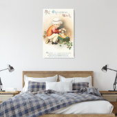 Mijn kerstfeest WishKid waarneemt speelgoed Canvas Afdruk (Insitu (Slaapkamer))