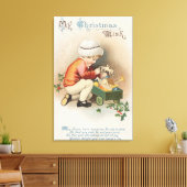 Mijn kerstfeest WishKid waarneemt speelgoed Canvas Afdruk (Insitu (Woonkamer))