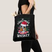 Mijn kerstgeest is whiskey lelijke trui Kerstmis P Draagtas (Dichtbij)