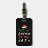 Mijn kerstpajama-Shirt Bagagelabel (Voorkant verticaal)