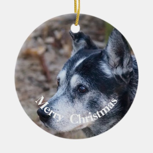 Mijn kerstversiering voor honden keramisch ornament (Voorkant)