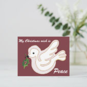 Mijn kerstwens is vrede feestdagenkaart (Staand voorkant)