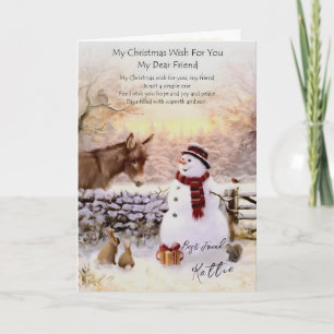 Mijn kerstwens voor u Mijn lieve vriendin kerst Kaart