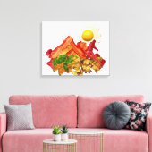 Mijn Ketchup Gone Squatchin voor Bacon Decor Canvas Afdruk (Insitu (Woonkamer))
