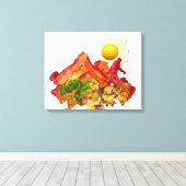Mijn Ketchup Gone Squatchin voor Bacon Decor Canvas Afdruk (Insitu (Houten vloer))