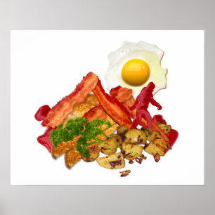 Mijn Ketchup Gone Squatchin voor Bacon Decor Poster
