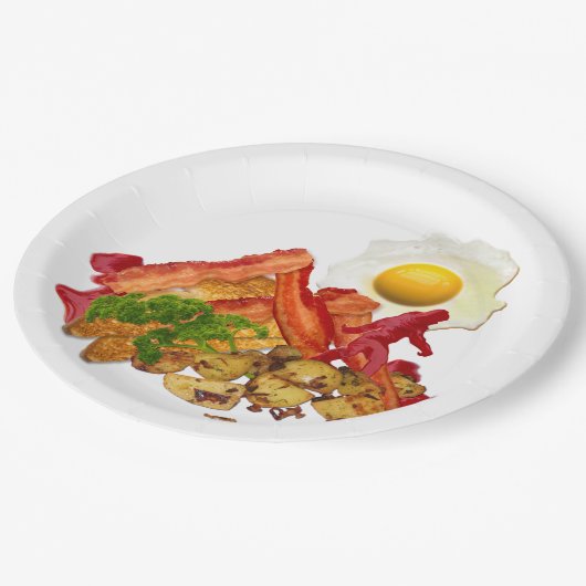 Mijn Ketchup Gone Squatchin voor Bacon Papieren Bordje (Gekanteld)