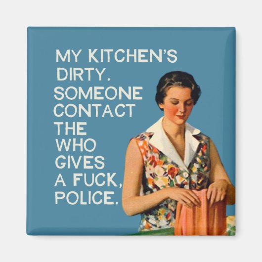 Mijn keuken is vies. magneet (Voorkant)