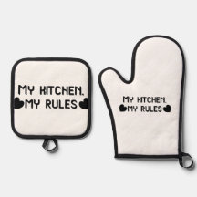 Mijn keuken mijn regels grappige ovenwant & pannen