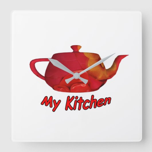Mijn keuken vierkante klok (Voorkant)