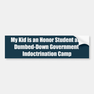 Mijn Kind is een eervolle student op een duingebed Bumpersticker