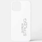 mijn kind is sterk iPhone case white (Achterkant)