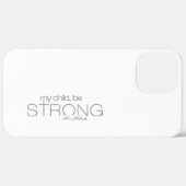 mijn kind is sterk iPhone case white (Achterkant / Rechts)