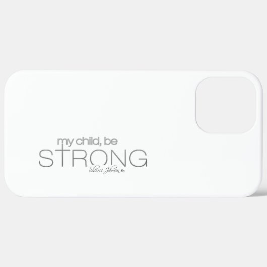 mijn kind is sterk iPhone case white (Achterkant / Rechts)