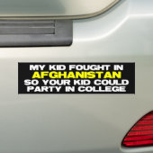 Mijn kind vocht in Afghanistan Bumpersticker (Op auto)