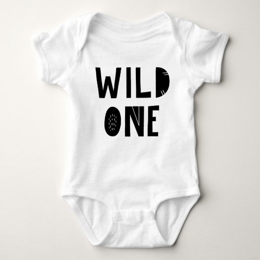 Mijn Kind 'Wild One' is een uniek stuk grappigheid Romper (Voorkant)