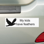 Mijn Kinder veren hebben Bumpersticker (Op auto)