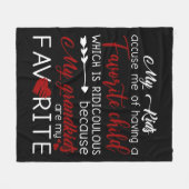 Mijn Kinderen beschuldigen mij ervan dat ik een fa Fleece Deken (Voorkant (Horizontaal))