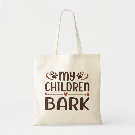 Mijn kinderen blaffen tote bag (Voorkant)