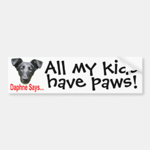 Mijn kinderen hebben poten bumpersticker