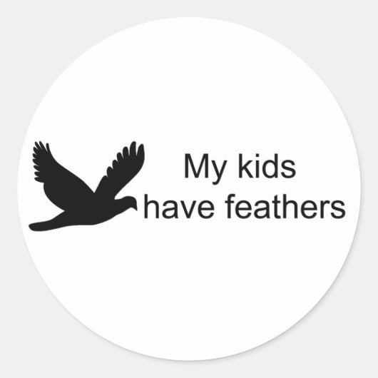 Mijn Kinderen hebben veren Stickers (Voorkant)