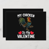 Mijn kip is mijn valentijnsdag grappige boeren kaart (Voorkant / Achterkant)