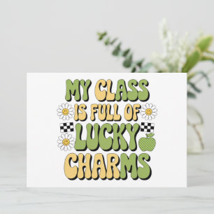 Mijn klas zit vol Lucky Charms Patricks leraar Kaart