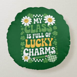 Mijn klas zit vol Lucky Charms St. Patrick's Day Rond Kussen