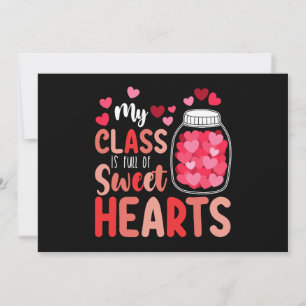 Mijn klas zit vol met lieve harten Valentijnsdag Kaart