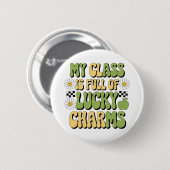 Mijn klas zit vol met Lucky Charms Patrick's Teach Ronde Button 5,7 Cm (Voorkant /achterkant)