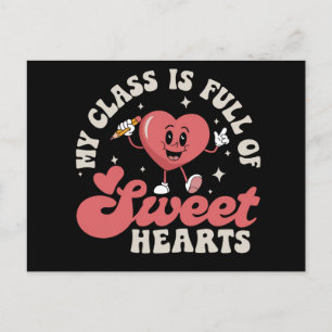 Mijn klas zit vol met schatjes Juf Valentijn Uitnodiging Briefkaart