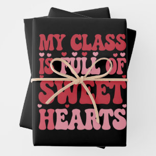 Mijn klas zit vol met schatjes Valentijnsdag Inpakpapier Vel