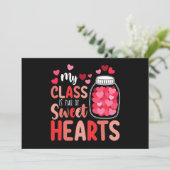 Mijn klas zit vol zoete harten Valentijnsdag Kaart (Staand voorkant)