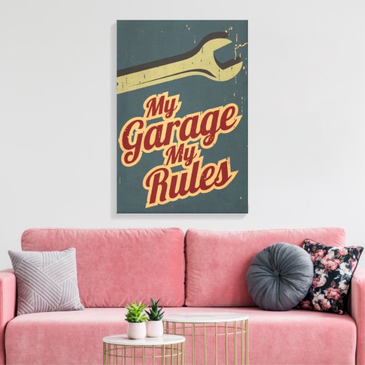 Mijn kleding Mijn regels Canvas Afdruk (Insitu (Woonkamer))