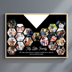 Mijn kleine familie portret foto collage interieur poster