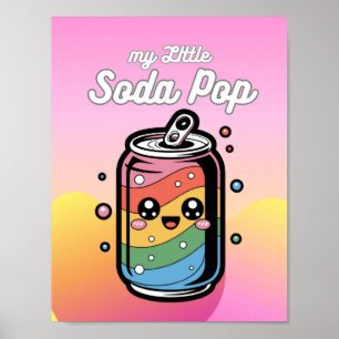 Mijn kleine frisdrankblikje met gezichtsbellen fot poster