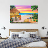 MIJN KLEINE GRAS SHACK CANVAS AFDRUK (Insitu (Slaapkamer))