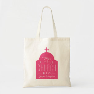 Mijn kleine kerk schattige donkerroze Orthodoxe ko Tote Bag
