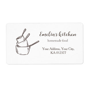 Mijn kleine keuken Catering Bedrijf Verzendlabels Etiket