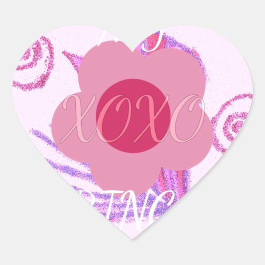 Mijn kleine prinses: Baby roze vector Inspirerend Hart Sticker (Voorkant)