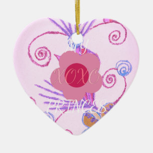 Mijn kleine prinses: Baby roze vector Inspirerend Keramisch Ornament