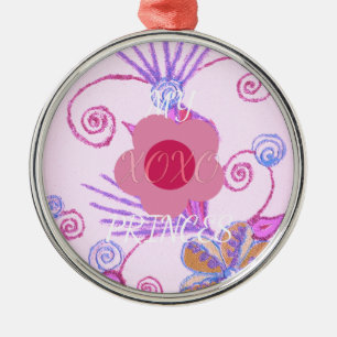 Mijn kleine prinses: Baby roze vector Inspirerend Metalen Ornament